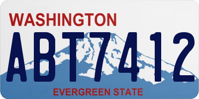 WA license plate ABT7412