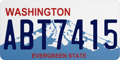 WA license plate ABT7415