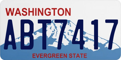 WA license plate ABT7417