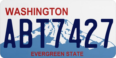 WA license plate ABT7427