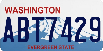 WA license plate ABT7429
