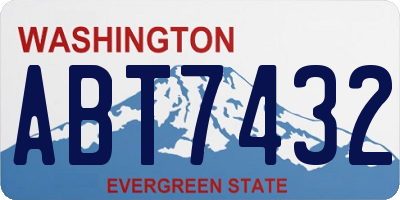 WA license plate ABT7432