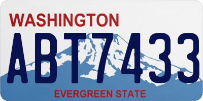 WA license plate ABT7433
