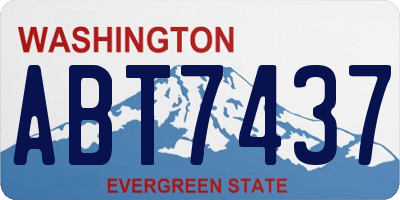 WA license plate ABT7437
