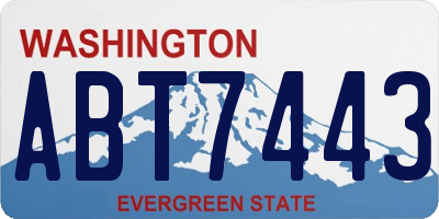 WA license plate ABT7443