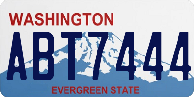 WA license plate ABT7444