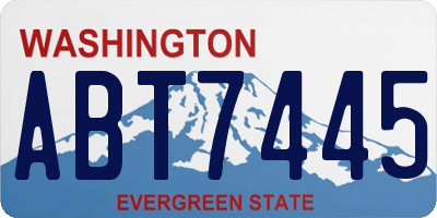 WA license plate ABT7445