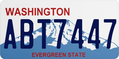 WA license plate ABT7447