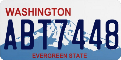 WA license plate ABT7448