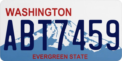 WA license plate ABT7459