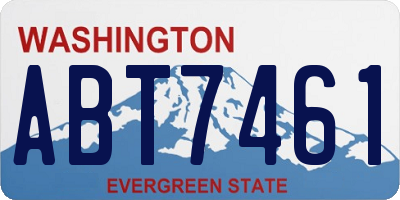WA license plate ABT7461