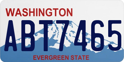 WA license plate ABT7465