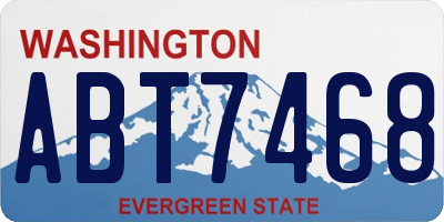WA license plate ABT7468