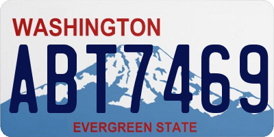 WA license plate ABT7469