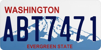 WA license plate ABT7471