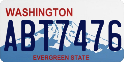 WA license plate ABT7476