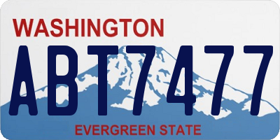 WA license plate ABT7477