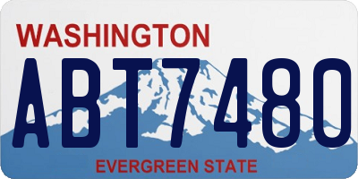 WA license plate ABT7480