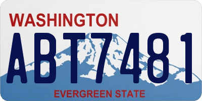 WA license plate ABT7481