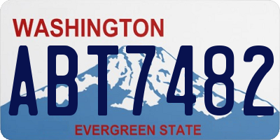 WA license plate ABT7482