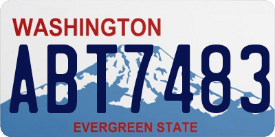 WA license plate ABT7483