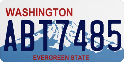 WA license plate ABT7485