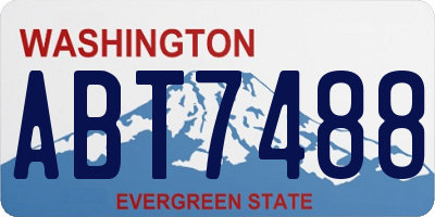 WA license plate ABT7488