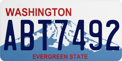 WA license plate ABT7492