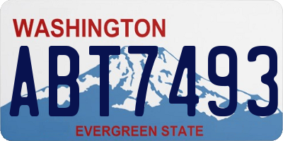 WA license plate ABT7493