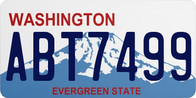 WA license plate ABT7499