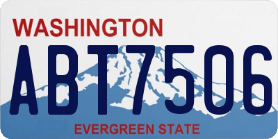 WA license plate ABT7506