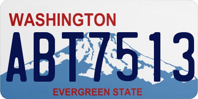 WA license plate ABT7513