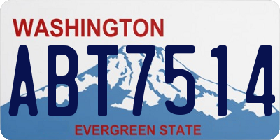 WA license plate ABT7514