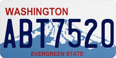 WA license plate ABT7520