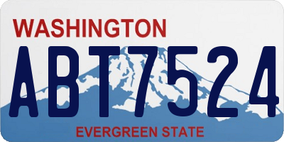 WA license plate ABT7524