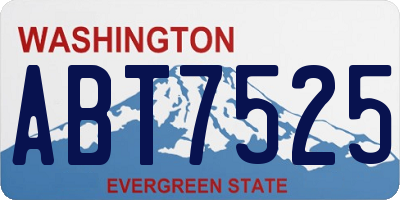 WA license plate ABT7525