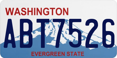 WA license plate ABT7526