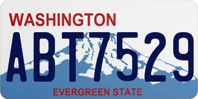WA license plate ABT7529