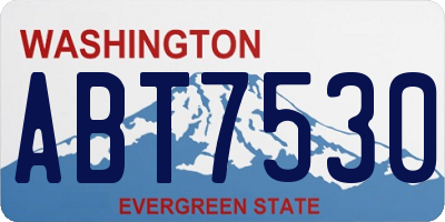 WA license plate ABT7530