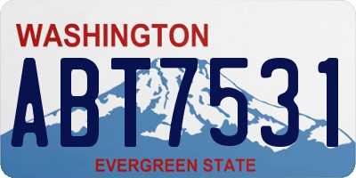 WA license plate ABT7531