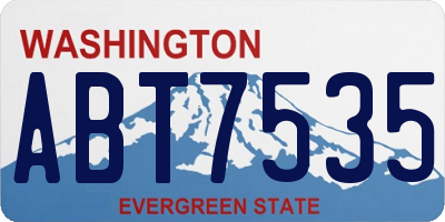 WA license plate ABT7535