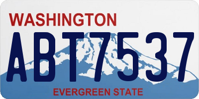 WA license plate ABT7537