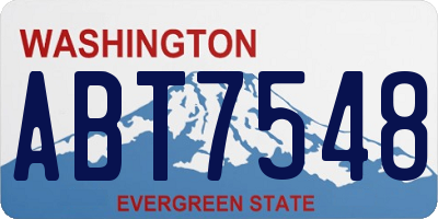 WA license plate ABT7548