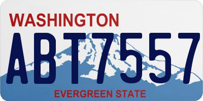 WA license plate ABT7557