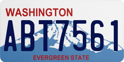 WA license plate ABT7561