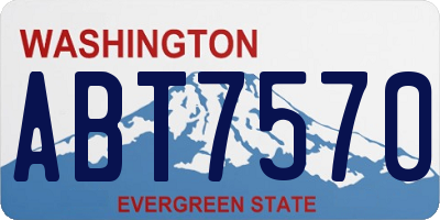 WA license plate ABT7570