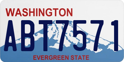 WA license plate ABT7571