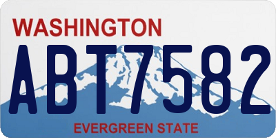WA license plate ABT7582