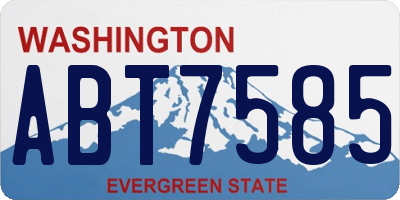WA license plate ABT7585