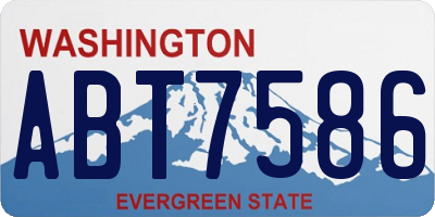 WA license plate ABT7586